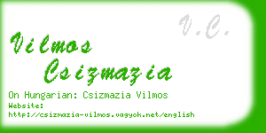 vilmos csizmazia business card